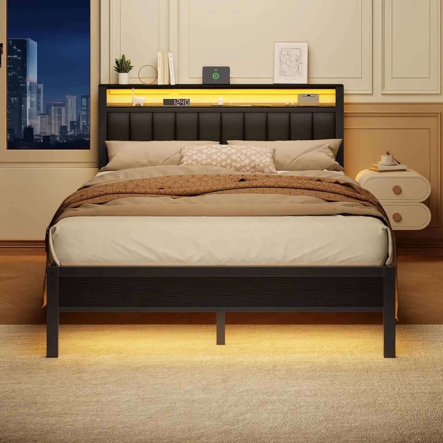 Queen Size Platform Bed Frame