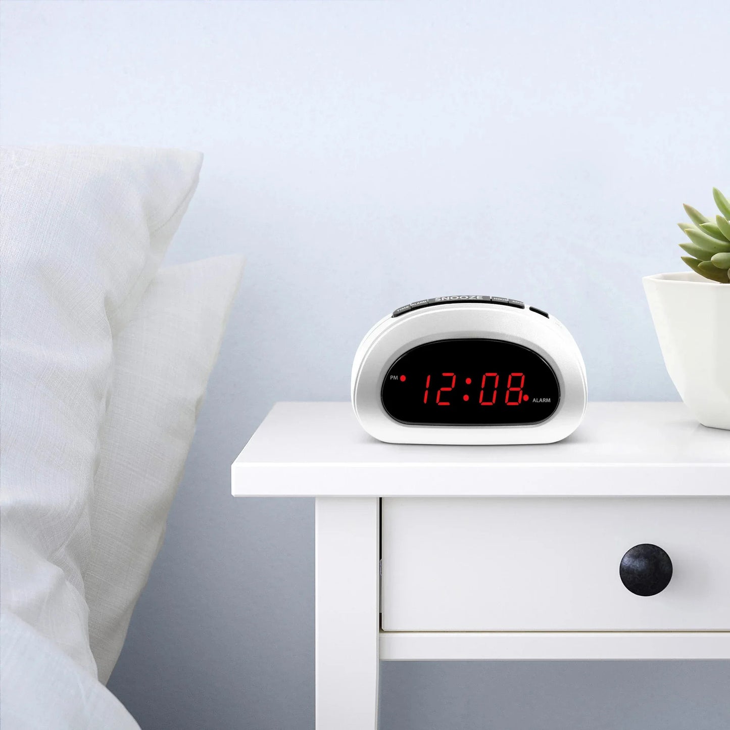 SHARP White Digital Alarm Clock