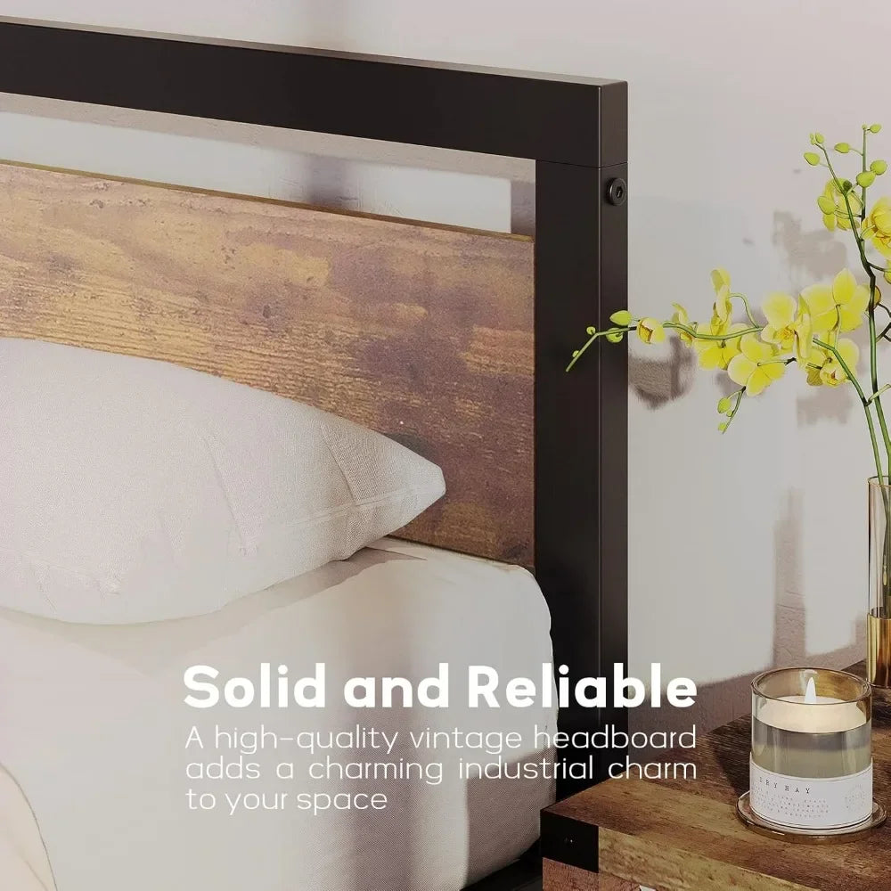 Metal Full Bed Platform Frame