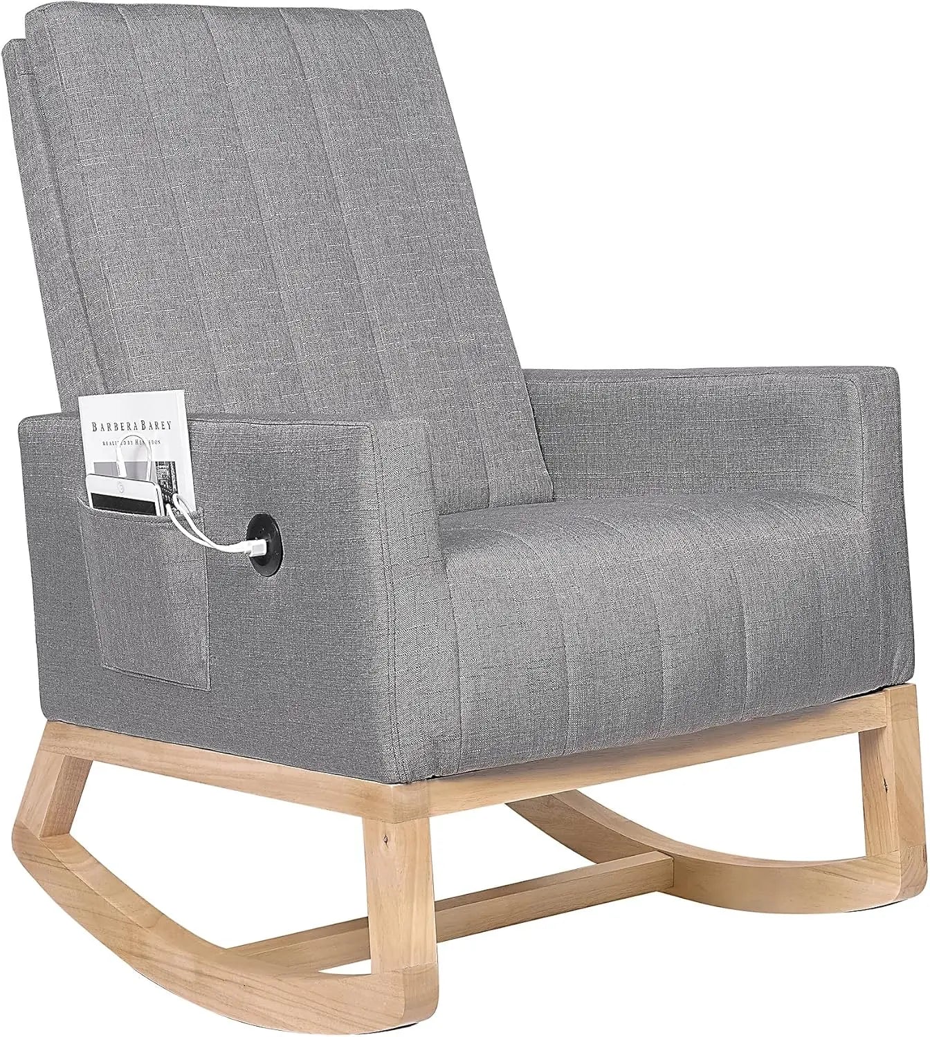Leather Upholstered Nursery Rocking Chair