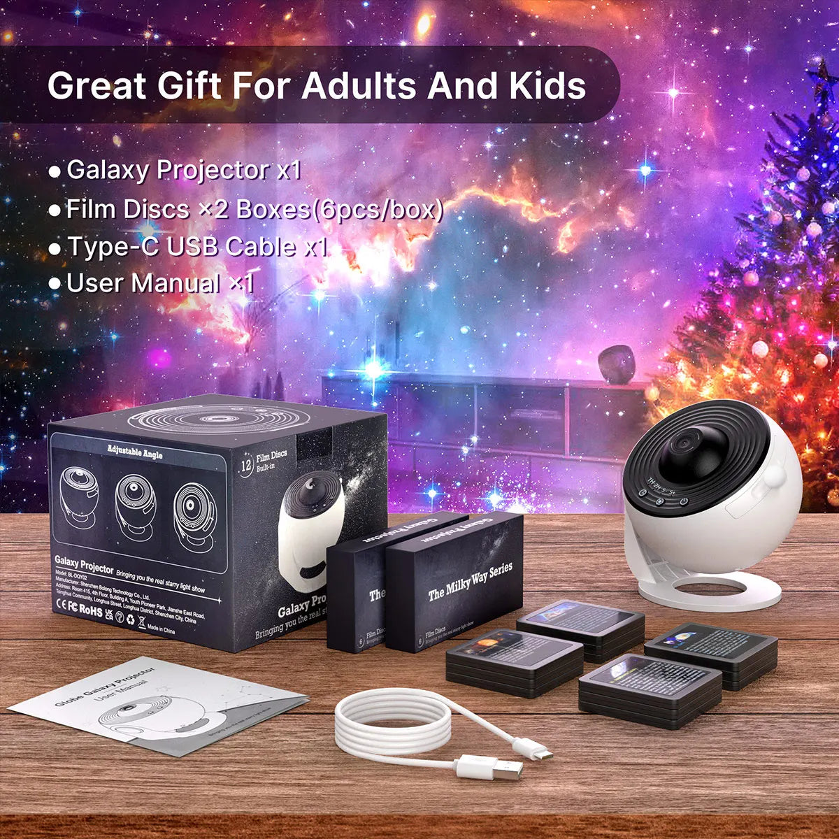 Planetarium Galaxy Star Projector for Bedroom,