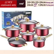 Stainless Steel Colored Cookware Set