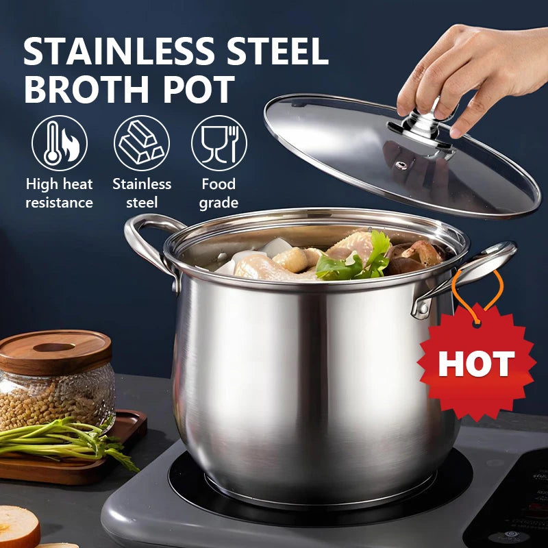 Stainless Steel Large Capacity Soup Pot