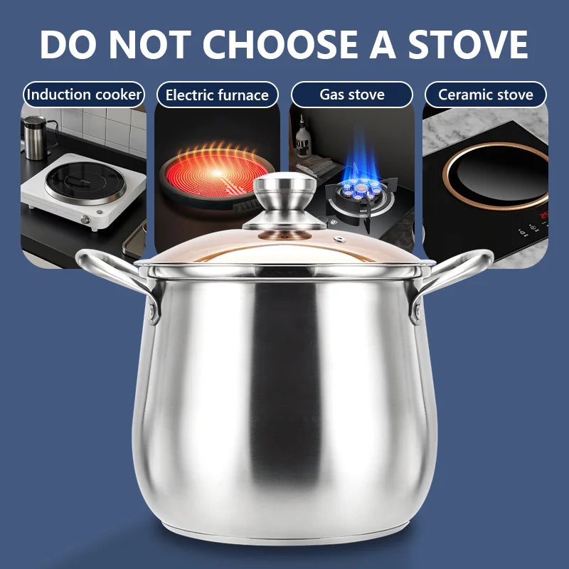 Stainless Steel Large Capacity Soup Pot