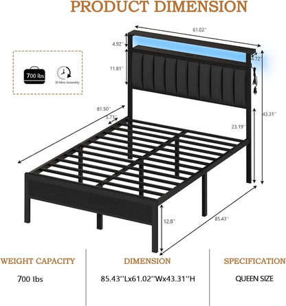 Queen Size Platform Bed Frame