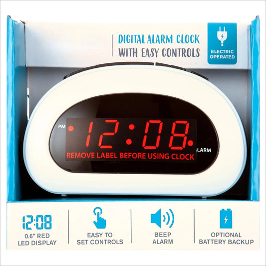 SHARP White Digital Alarm Clock