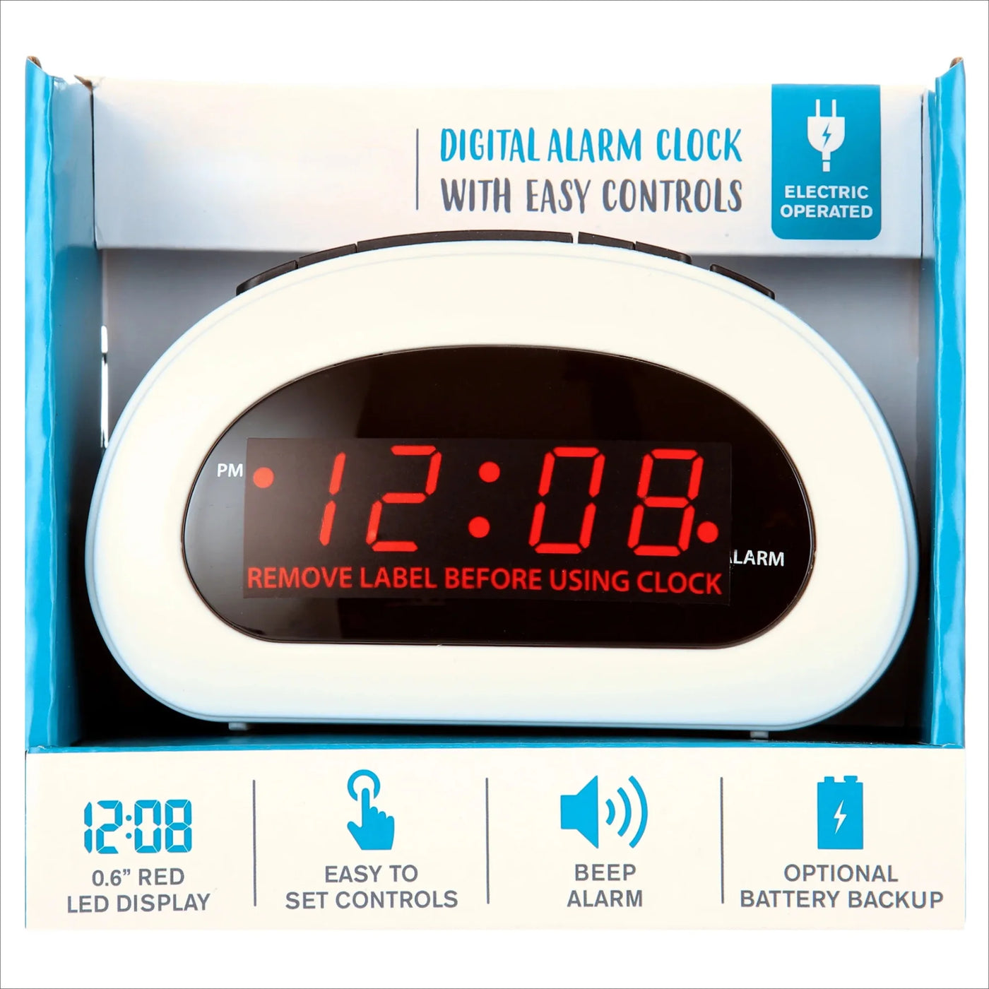 SHARP White Digital Alarm Clock