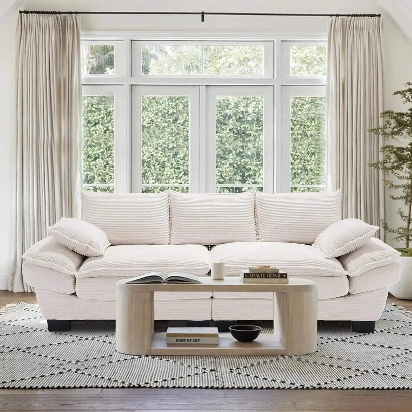 Modern 90" Oversized Loveseat Sofa