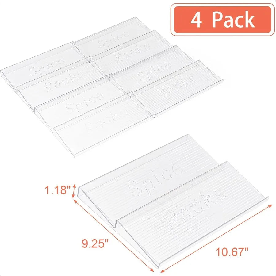 Acrylic Spice Drawer 4 Tier Organizer