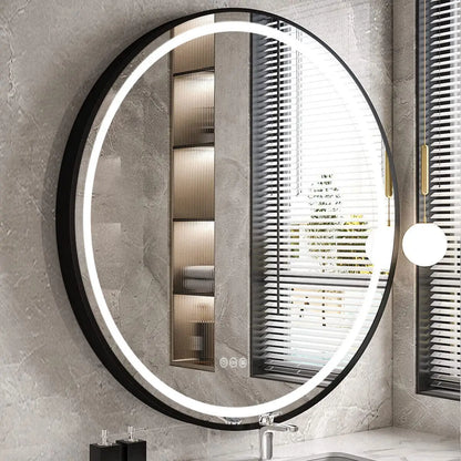Round LED Illuminated Bathroom Mirror