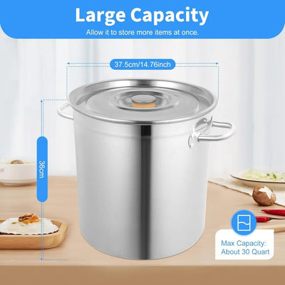 30 Quart Stainless Steel Stockpot