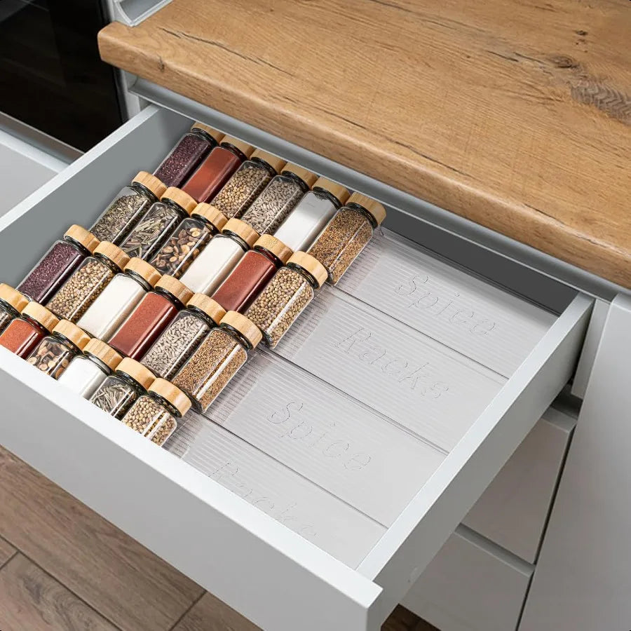 Acrylic Spice Drawer 4 Tier Organizer