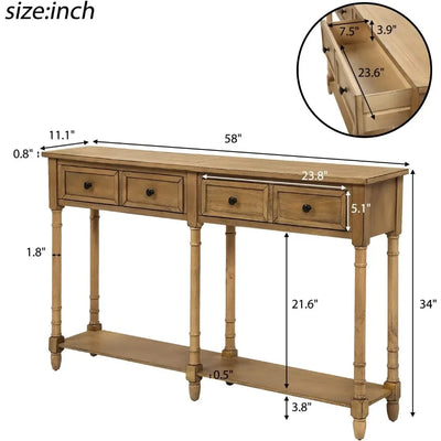 Solid Wood Console / Living Room Table