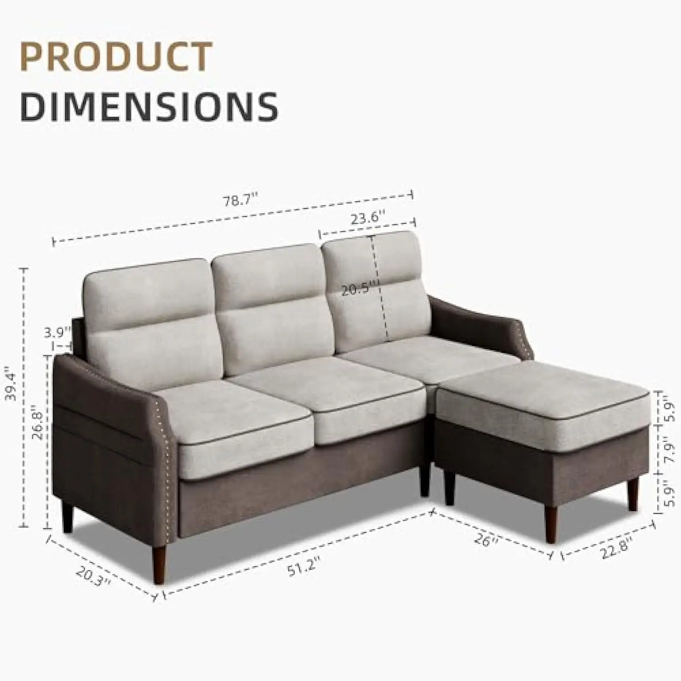 L Shaped Convertible Sofa Couch