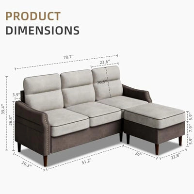 L Shaped Convertible Sofa Couch