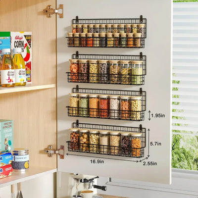 Wall Mount Spice Rack Organizer