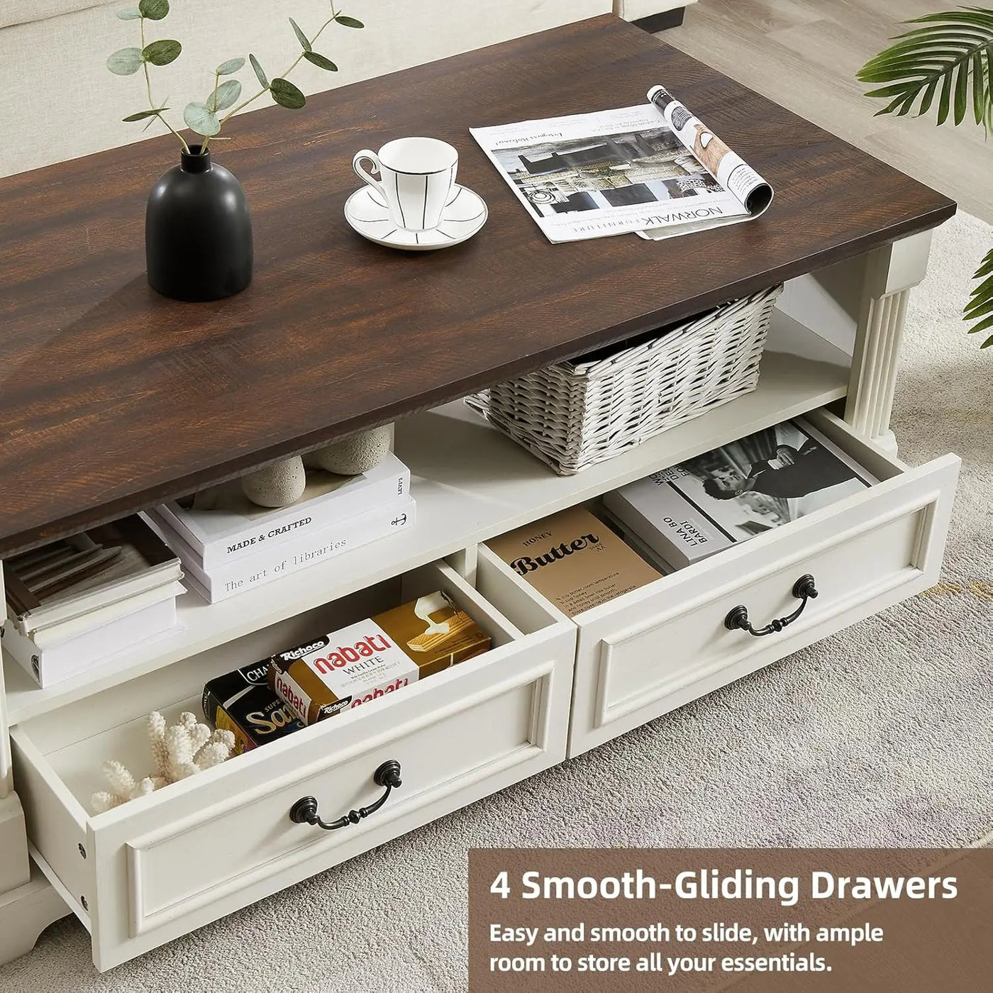 48'' Farmhouse Wood Coffee Table