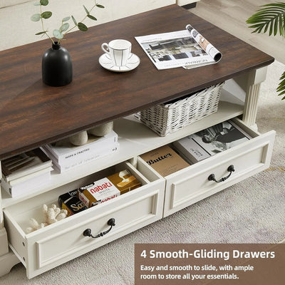 48'' Farmhouse Wood Coffee Table