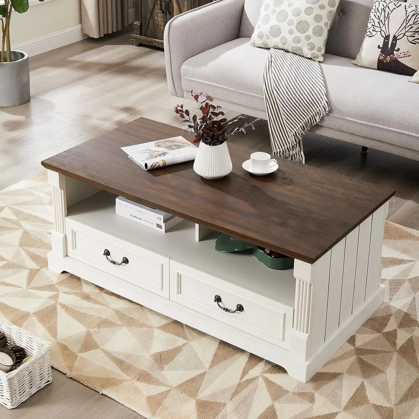 48'' Farmhouse Wood Coffee Table