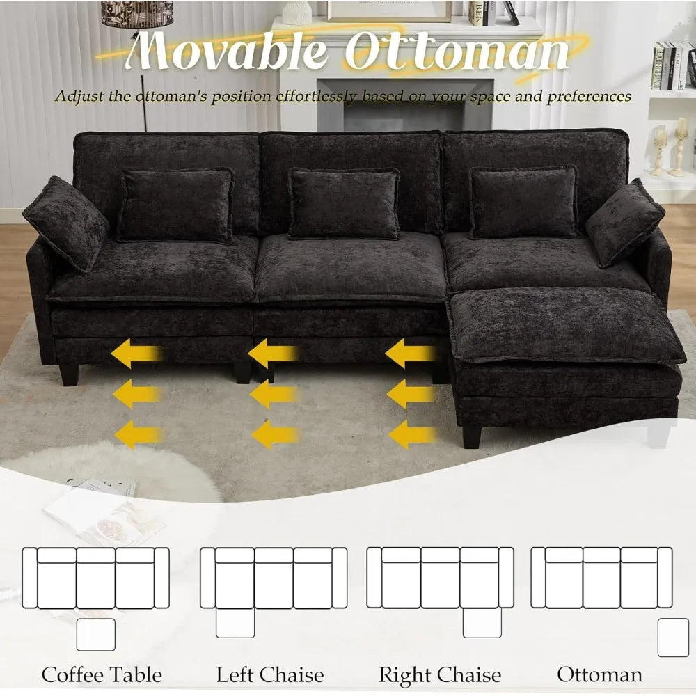 113 "L-shaped sofa set modular