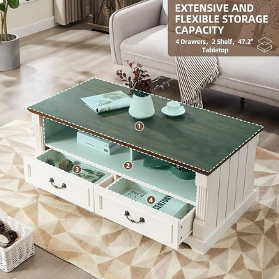 48'' Farmhouse Wood Coffee Table