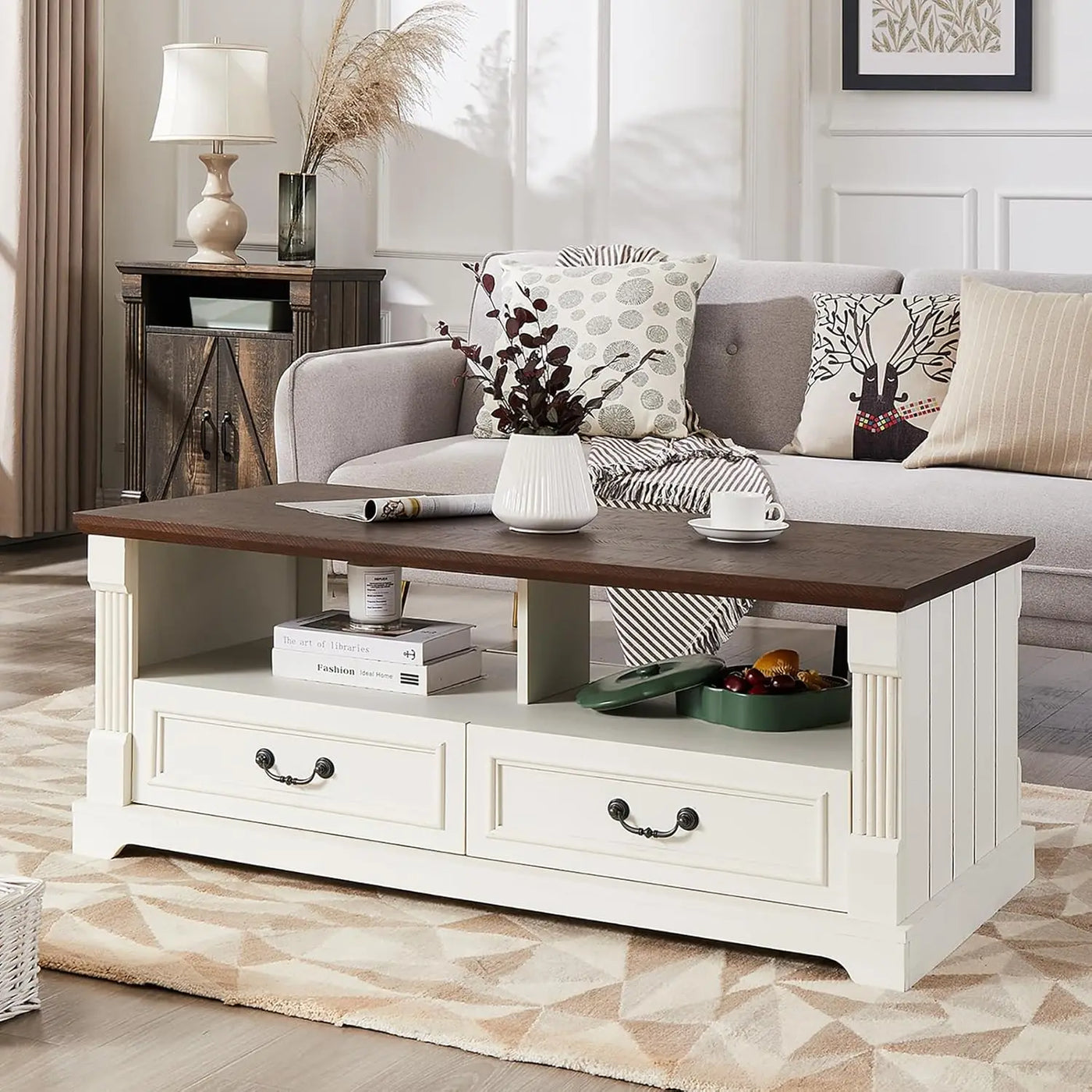 48'' Farmhouse Wood Coffee Table