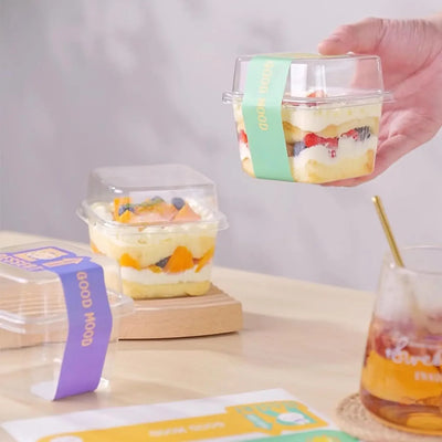 Square Clear Plastic  Dessert Cups