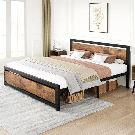 Metal Full Bed Platform Frame