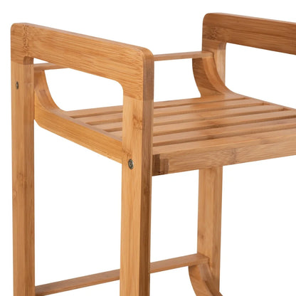 Bamboo Shelving Tower Freestanding Organizer