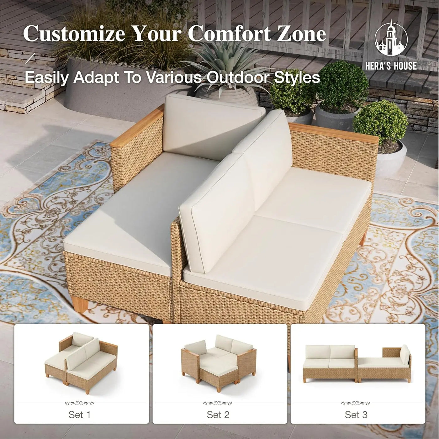 3 Piece Patio Furniture Set