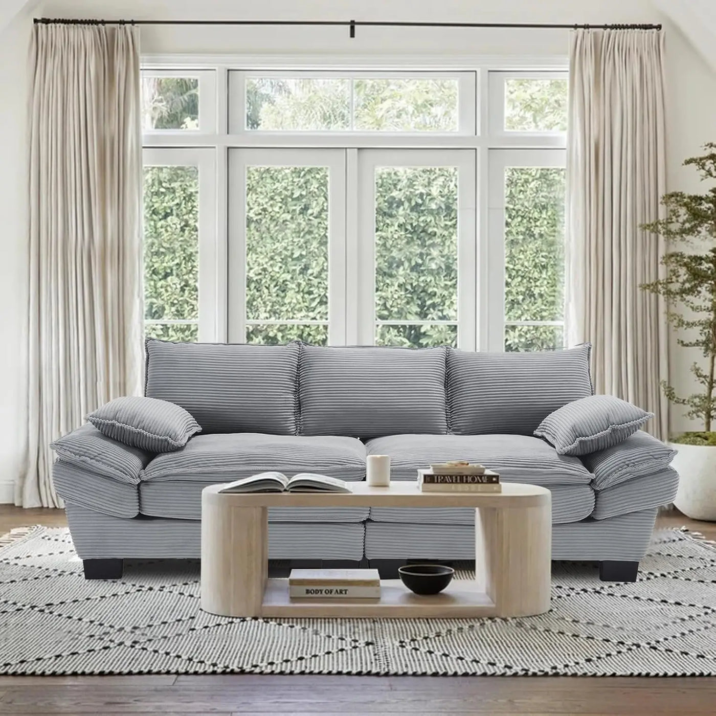 Modern 90" Oversized Loveseat Sofa