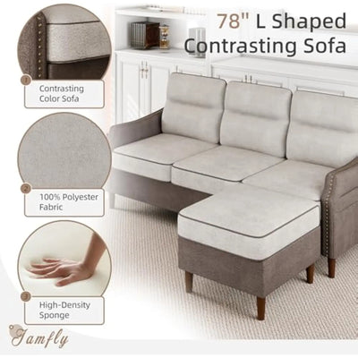 L Shaped Convertible Sofa Couch