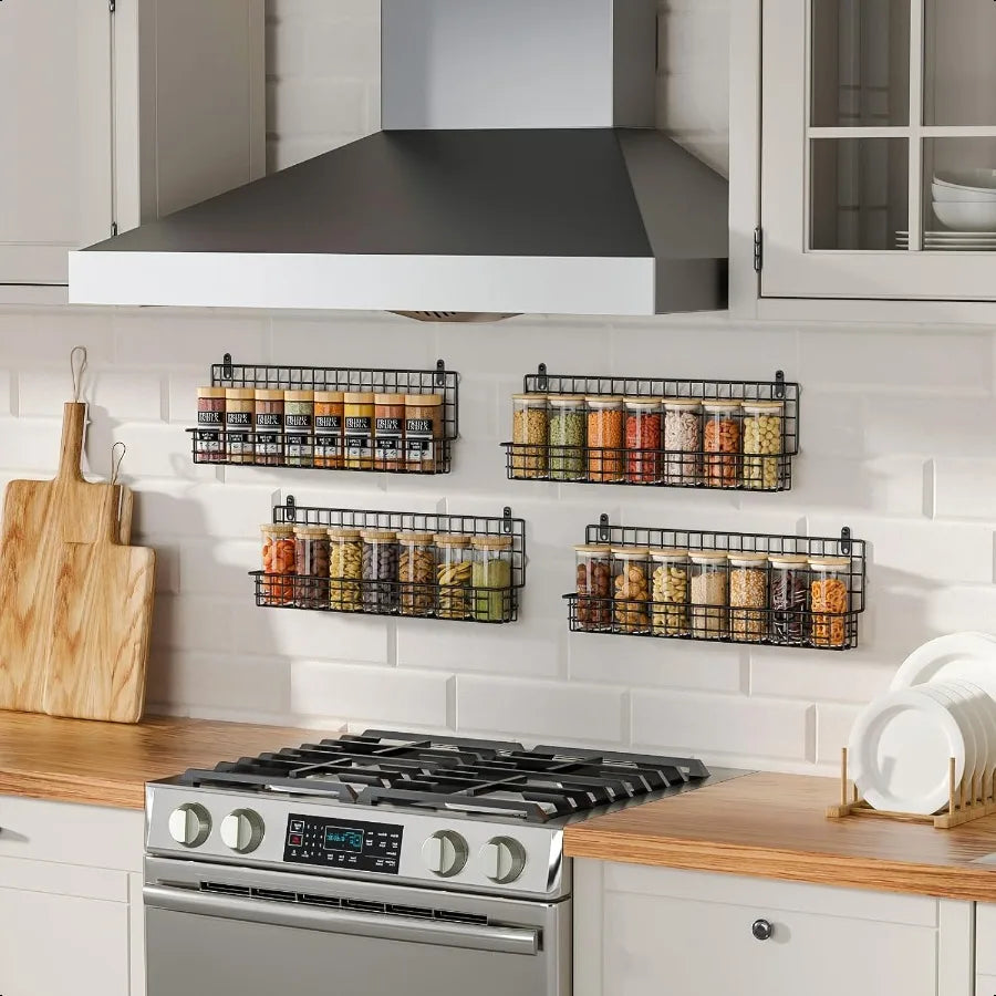 Wall Mount Spice Rack Organizer