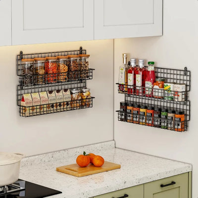 Wall Mount Spice Rack Organizer