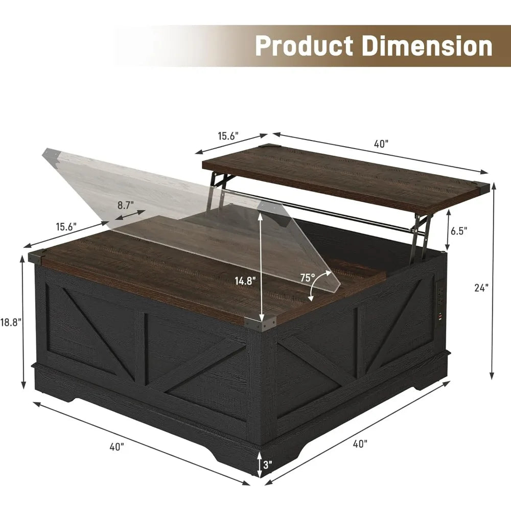 40” Lift Top Coffee Table