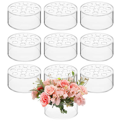 12 Hole Circular Acrylic Vase